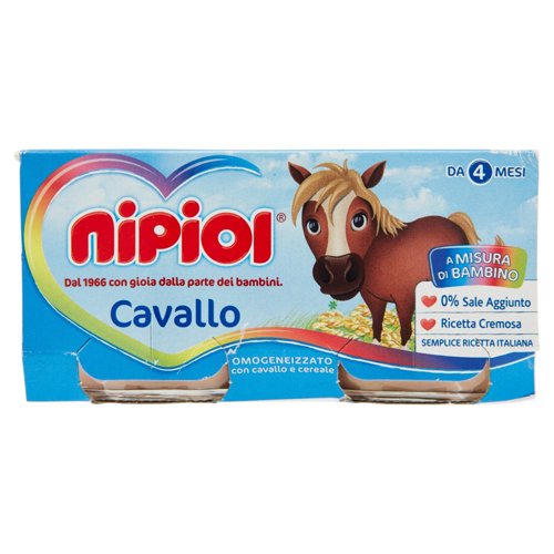 Nipiol Cavallo Omogeneizzato con cavallo e cereale 2 x 80 g