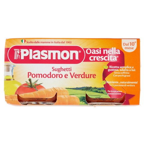 Plasmon Sughetti Pomodoro e Verdure 2 x 80 g