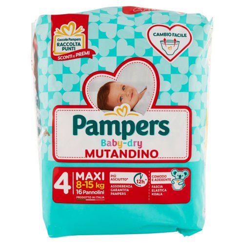 Pampers Baby-dry Mutandino 4 Maxi 16 pz