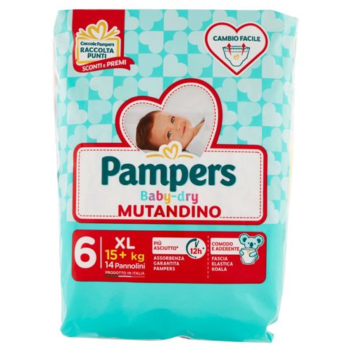 Pampers Baby-dry Mutandino 6 XL 14 pz