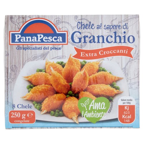 PanaPesca Chele al sapore di Granchio congelate 8 Chele 250 g