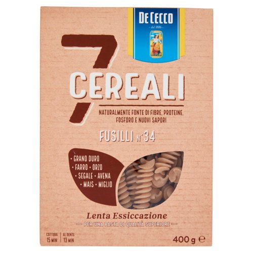 De Cecco 7 Cereali Fusilli N°34 400 g