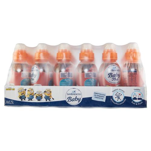 San Benedetto Baby Thè deteinato pesca P&P vassoio 24 x 0,25 L