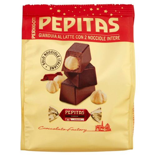 Pernigotti Pepitas Gianduia al Latte con 2 Nocciole Intere 117 g