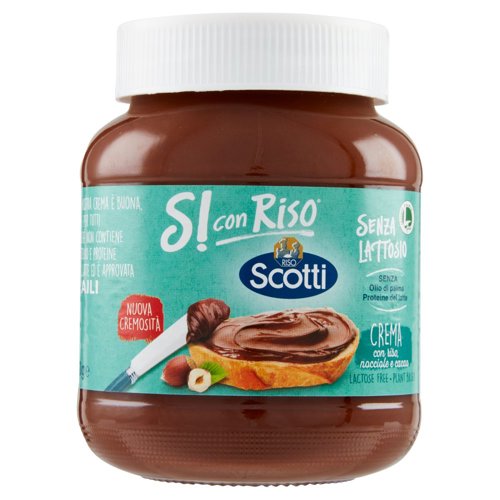 Riso Scotti Si con Riso Senza Lattosio Crema con riso, nocciole e cacao 350 g