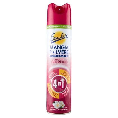 Emulsio Mangia Polvere l'Antistatico Multi Superficie 4 in 1 Magnolia e Gelsomino 300 ml