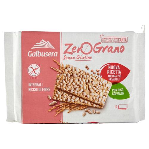 Galbusera ZeroGrano Senza Glutine con Riso Soffiato 10 x 36 g