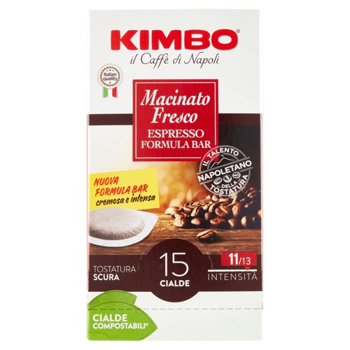 Kimbo Macinato Fresco Espresso Formula Bar 15 Cialde Compostabili* 109.5 g
