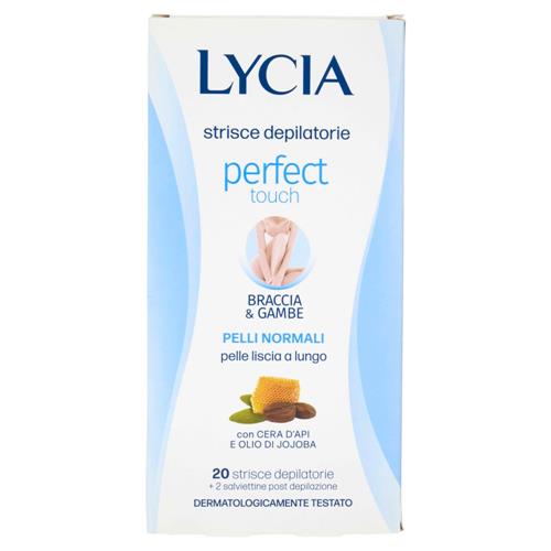 Lycia perfect touch strisce depilatorie Braccia e Gambe Pelli Normali 20 strisce + 2 salviettine