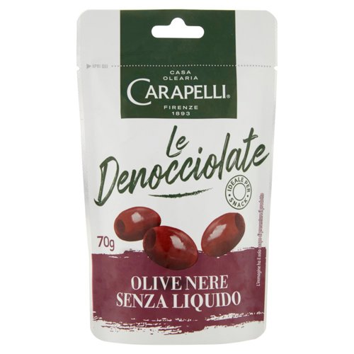 Carapelli le Denocciolate Olive Nere Senza Liquido 70 g