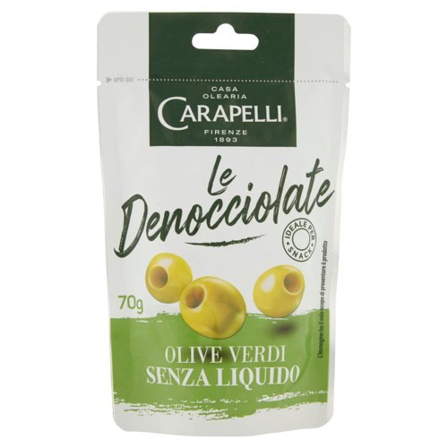 Carapelli le Denocciolate Olive Verdi Senza Liquido 70 g