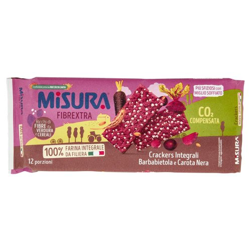 Misura Fibrextra Crackers Integrali Barbabietola e Carota Nera 385 g