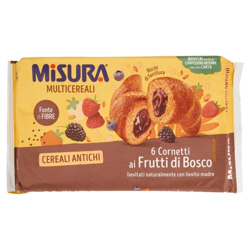 Misura Multicereali 6 Cornetti ai Frutti di Bosco 298 g