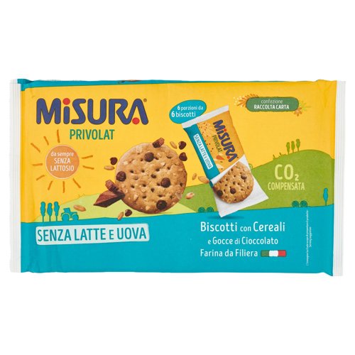 Misura Privolat Biscotti con Cereali e Gocce di Cioccolato 280 g