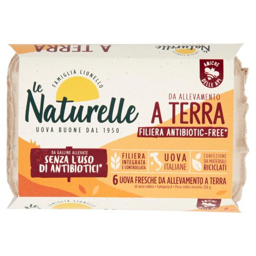 le Naturelle 6 Uova Fresche da Allevamento a Terra 330 g