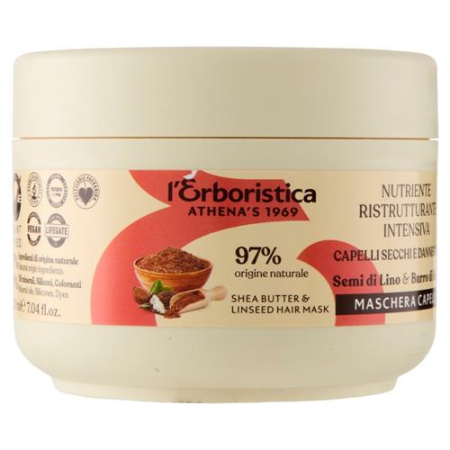 l'Erboristica Maschera Capelli Nutriente Ristrutturante Intensiva Semi di Lino&Burro di Karitè 200ml