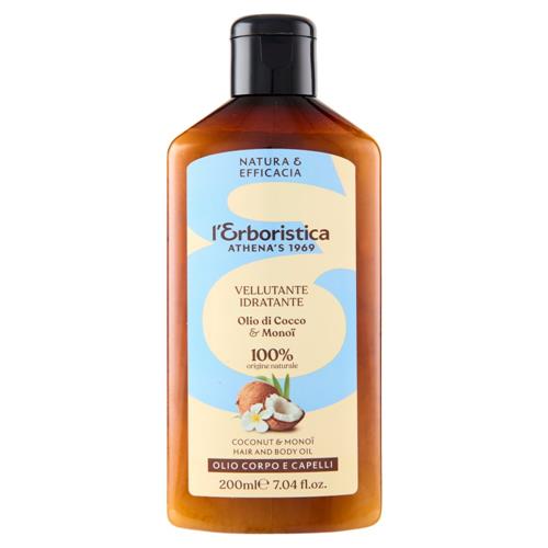 l'Erboristica Olio Corpo e Capelli Vellutante Idratante Olio di Cocco & Monoï 200 ml