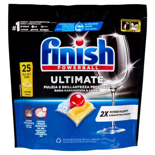 Finish Ultimate Limone pastiglie lavastoviglie 25 lavaggi 322,5 g