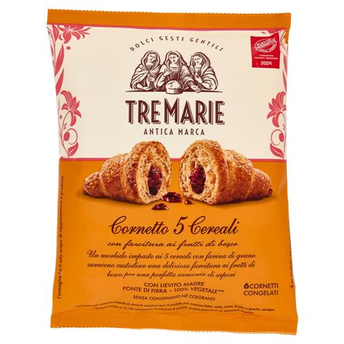 Tre Marie Cornetto 5 Cereali con farcitura ai frutti di bosco 6 x 65 g