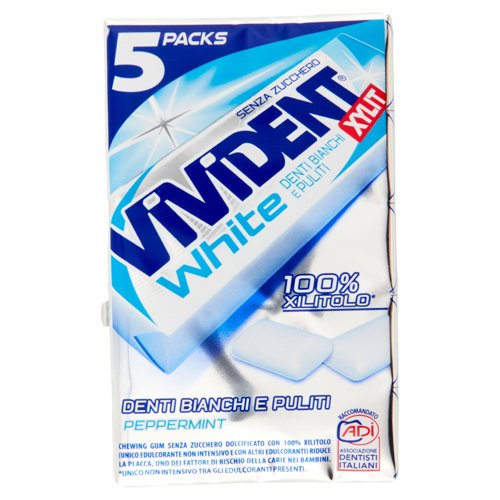 Vivident Xylit White Peppermint 5 Packs 67,5 g