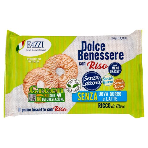 Fazzi Dolce Benessere con Riso Senza Uova, Burro e Latte 250 g