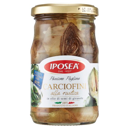 Iposea Carciofini alla rustica in olio di semi di girasole 290 g