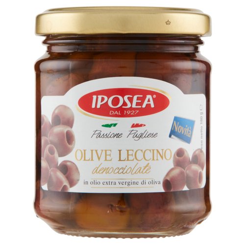Iposea Olive Leccino denocciolate in olio extra vergine di oliva 180 g