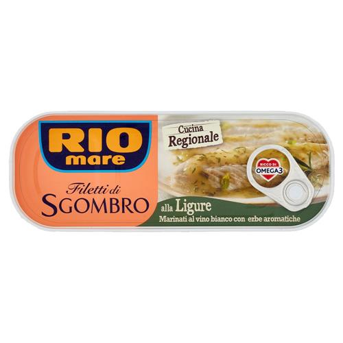 Rio mare Filetti di Sgombro alla Ligure Marinati al vino bianco con erbe aromatiche 120 g