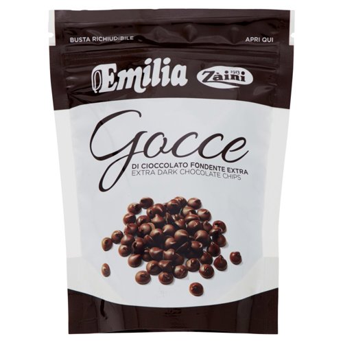 Zàini Emilia Gocce di Cioccolato Fondente Extra 200 g