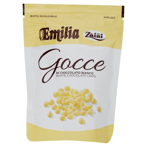 Zàini Emilia Gocce di Cioccolato Bianco 180 g