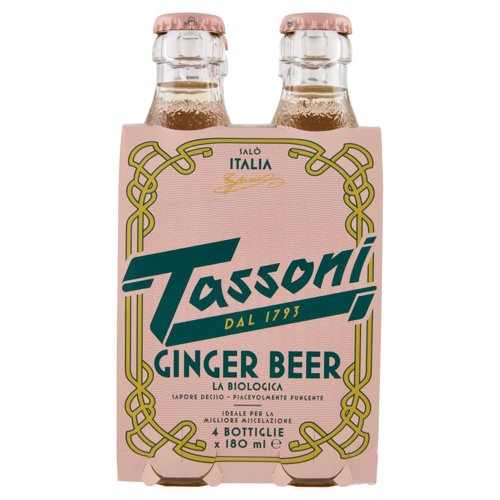 Tassoni Ginger Beer la Biologica 4 x 180 ml