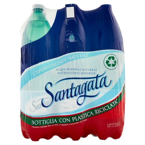 Santagata Acqua Minerale Naturale Effervescente Naturale 6 x 1,5 L