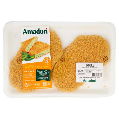 Amadori Ortaiola cotoletta saporita con spinaci 0,220 kg