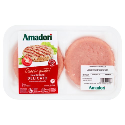 Amadori Hamburger Delicato con carne di pollo 0,204 kg
