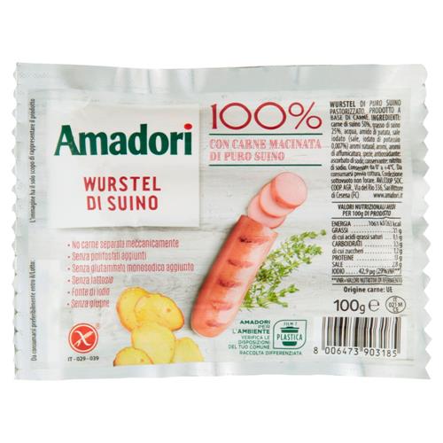 Amadori Wurstel di Suino 100 g