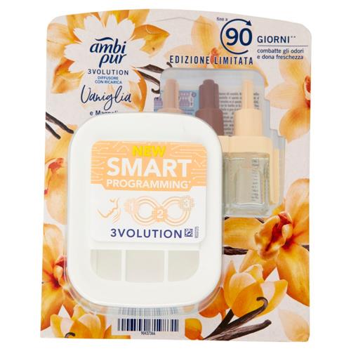 Ambi Pur Profumatore per Ambienti Diffusore Elettrico e Ricarica 3Volution, Vaniglia e Magnolia 20ml