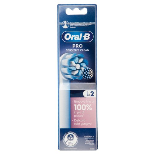 Oral-B Testine di Ricambio Pro Sensitive Clean per Spazzolino Elettrico Denti Ricaricabile 2 pz