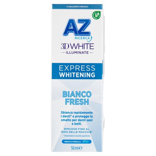 AZ Ricerca Dentifricio 3D White Illuminate Express Whitening Bianco Fresh 50 ml 