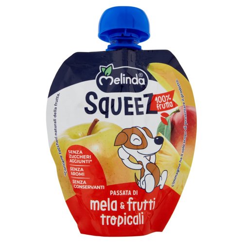 Melinda Squeez 100% frutta Passata di mela & frutti tropicali 90 g