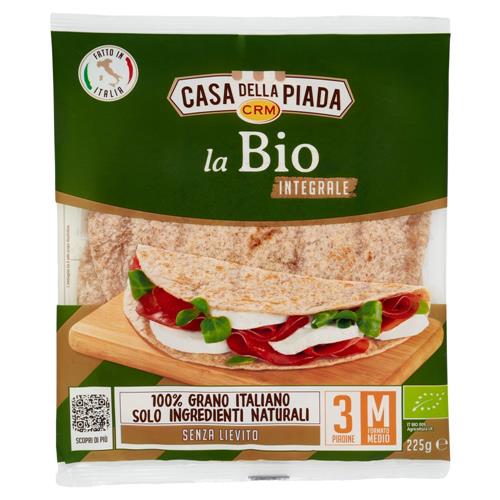 Casa della Piada la Bio Integrale Formato Medio M 3 Piadine 225 g