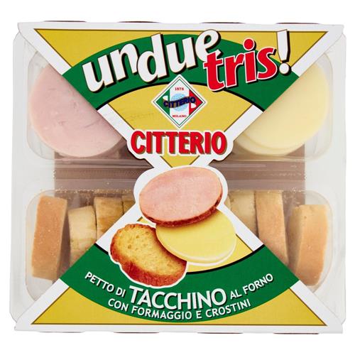 Citterio UnDueTris! Petto di Tacchino al Forno con Formaggio e Crostini 100 g