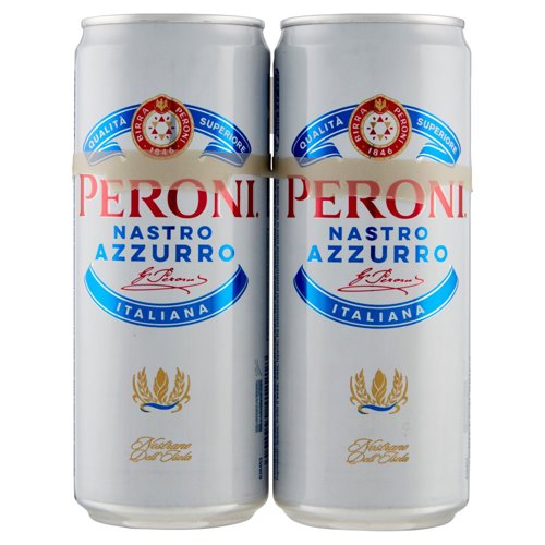 Peroni Nastro Azzurro Birra Lattina 2 x 33