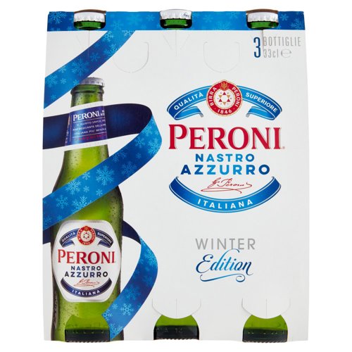 Peroni Nastro Azzurro Winter Edition Birra 3 x 33 cl
