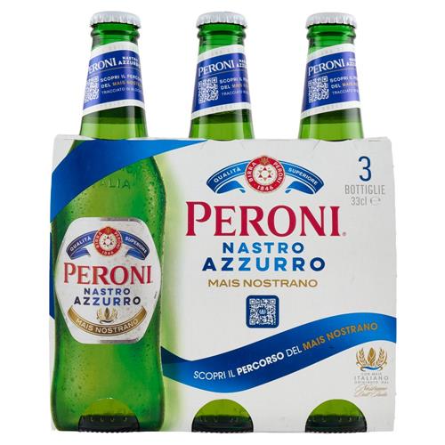 Peroni Nastro Azzurro Mais Nostrano Birra 3 x 33 cl