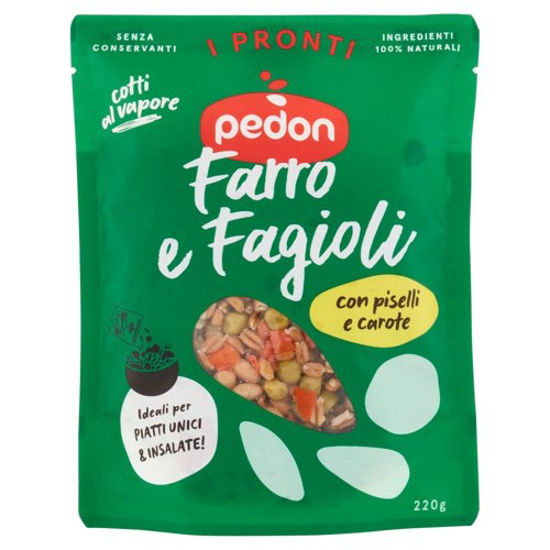 pedon I Pronti Farro e Fagioli con piselli e carote 220 g