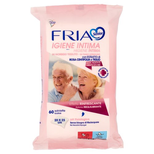 Fria Senior Igiene Intima Salviette Effetto Rinfrescante 60 pz