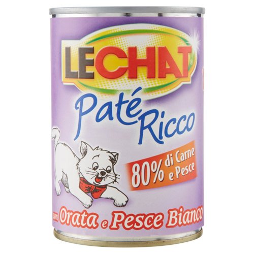 LeChat Paté Ricco con Orata e Pesce Bianco 400 g