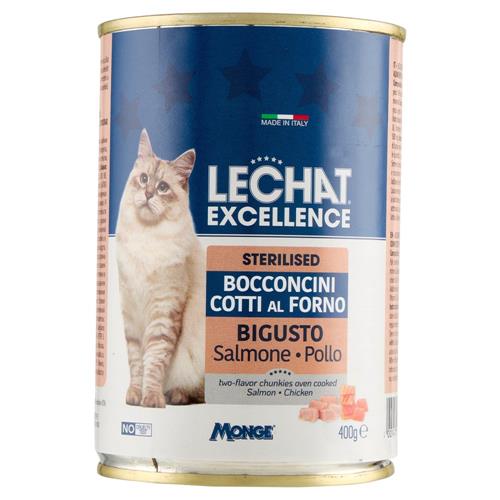 LeChat Excellence Sterilised Bocconcini Cotti al Forno Bigusto Salmone Pollo 400 g