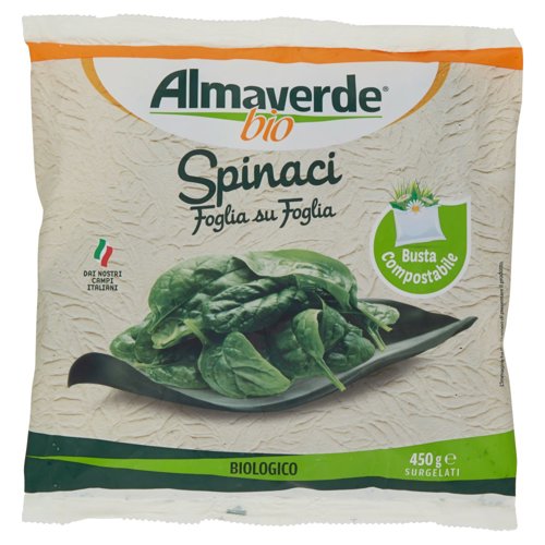 Almaverde bio Spinaci foglia su foglia Surgelati 450 g