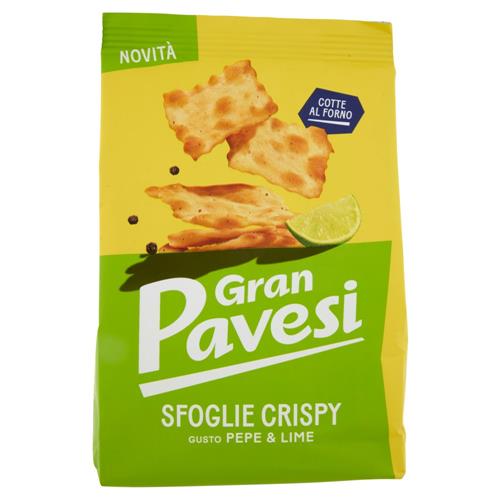 Gran Pavesi Sfoglie Crispy Gusto Pepe & Lime Snack Cotte al Forno 150g